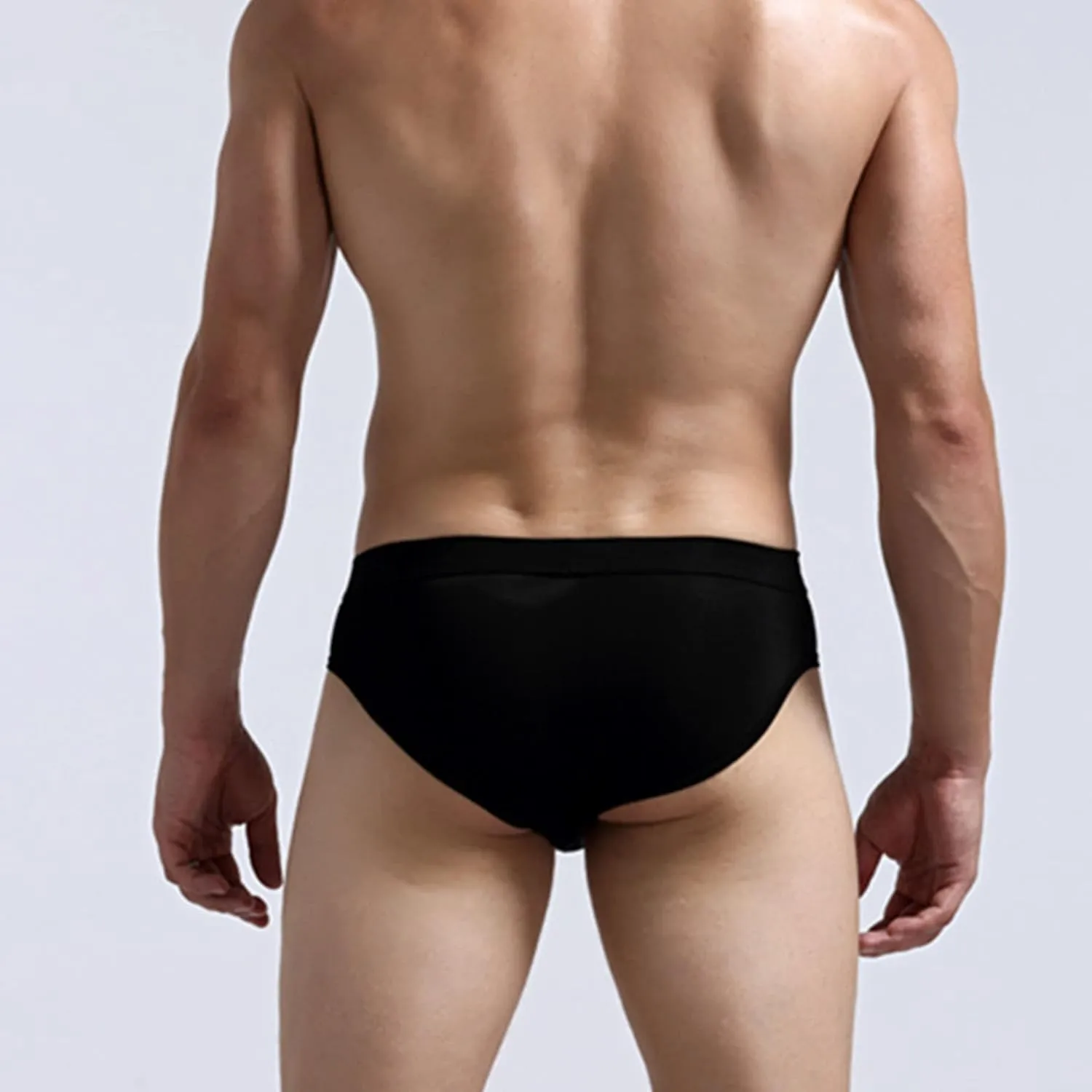 JEKE-DG Men's Bulge Enhancing Pouch Briefs Sexy Silky Trunks Underwear Breathable G-String Underpants Multipack