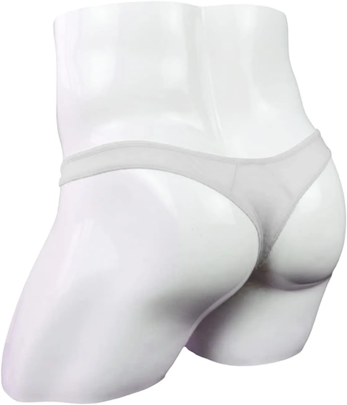 JEsilunmaMY Mens Ice Silk Bikini Briefs Low Waist Translucent Bulge Thong Underwear Breathable T-Back Sexy Panties Underpants