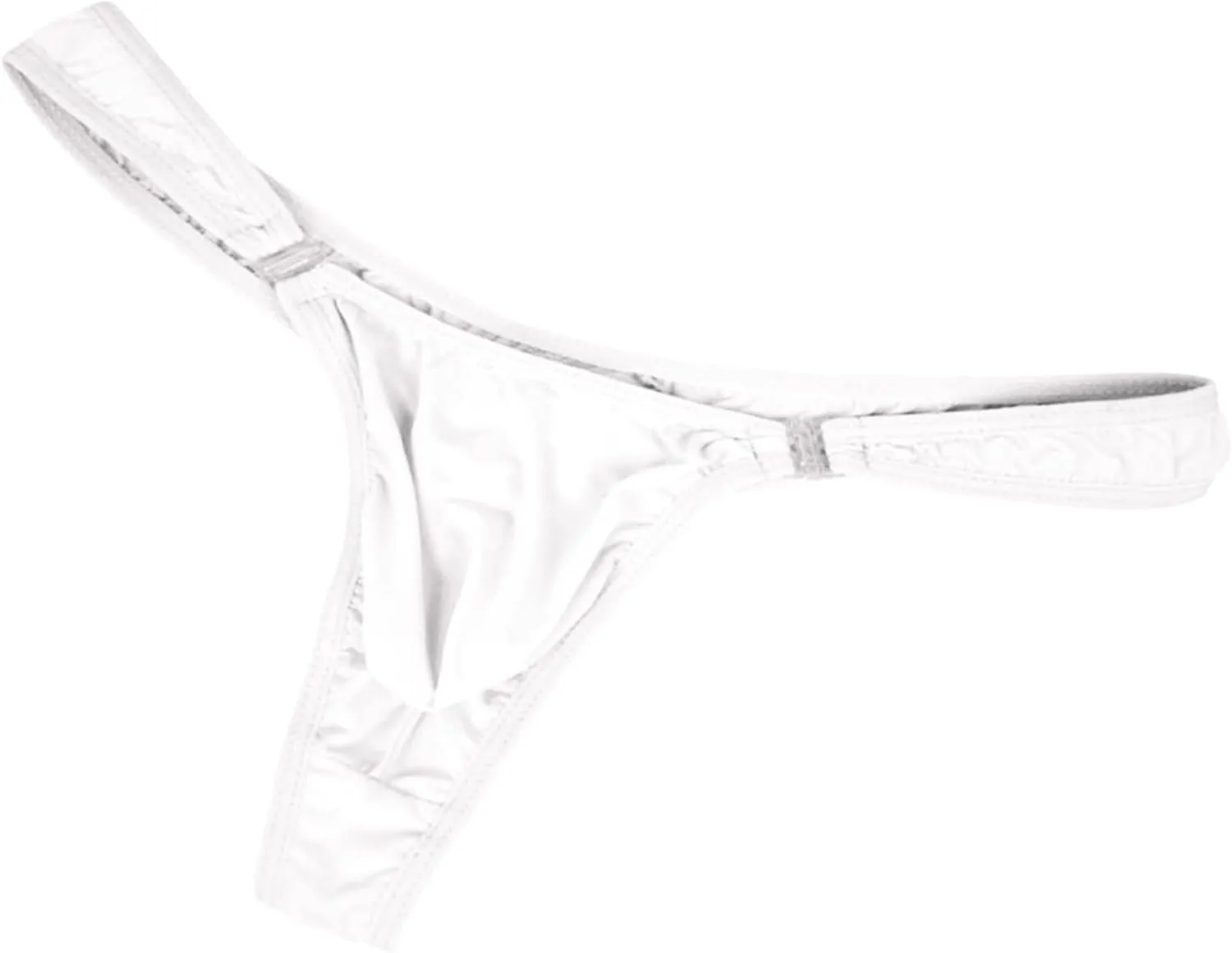 JEsilunmaMY Mens Ice Silk Bikini Briefs Low Waist Translucent Bulge Thong Underwear Breathable T-Back Sexy Panties Underpants
