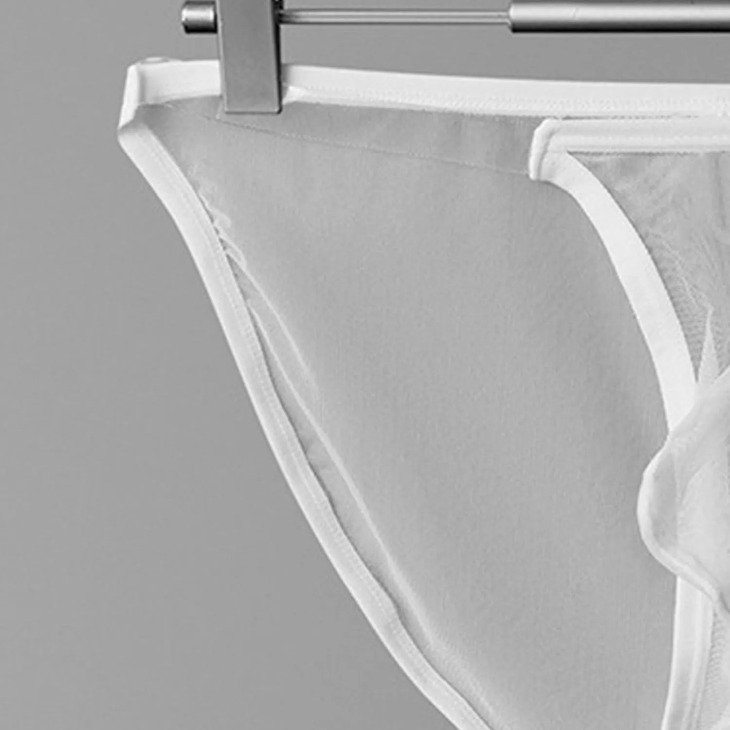 JEsilunmaMY Men's Ice Silk Mesh Bikini Briefs Low Waist Breathable Panties Underwear See Through Pouch G-String Thongs