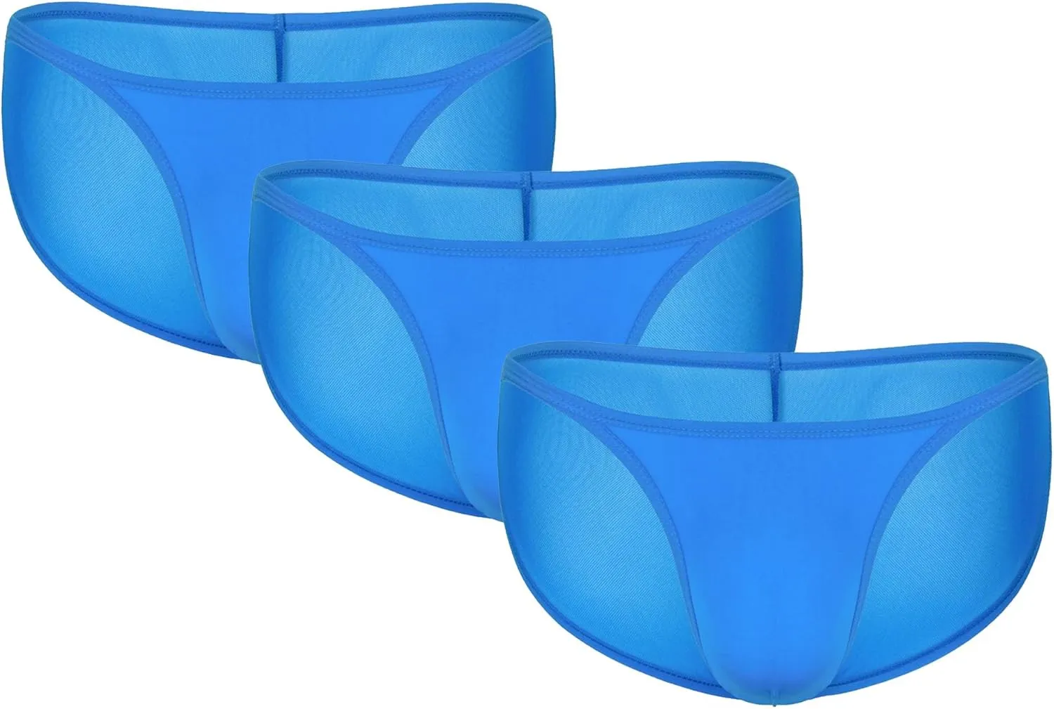 JEsilunmaMY Men's Low Rise Mesh Bikini Briefs Sexy Panties Mesh Breathable Underwear Solid Color See Through G-String Thongs