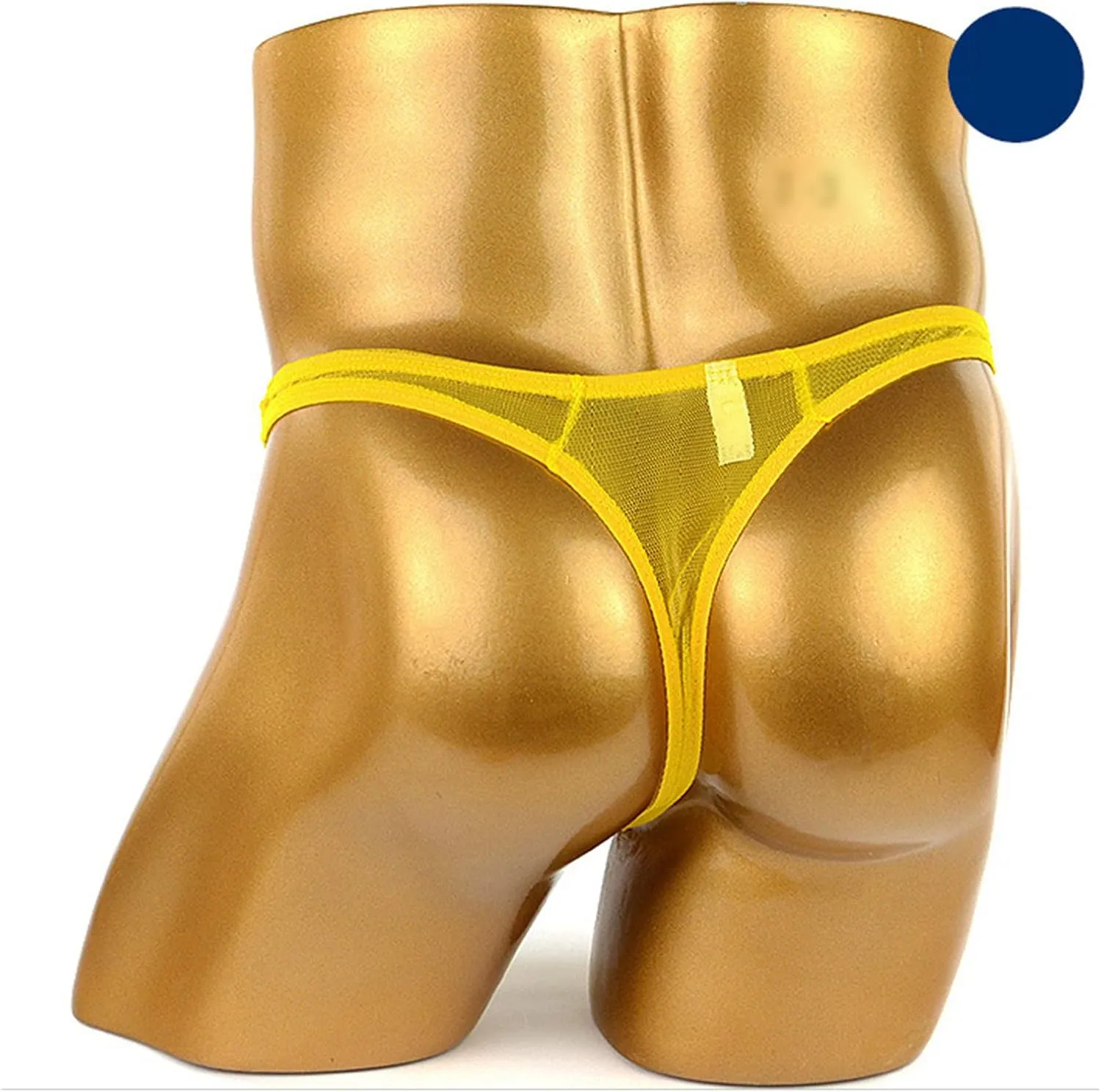 JEsilunmaMY Mens Mesh Sheer Bikini Briefs Low Rise Ultra-Thin Seamless Erotic Thong See Through Breathable Underwear Panties