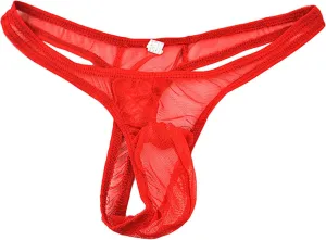 JEsilunmaMY Mens Mesh Sheer Bikini Briefs Low Rise Ultra-Thin Seamless Erotic Thong See Through Breathable Underwear Panties