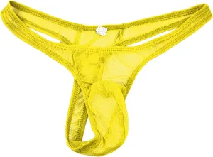 JEsilunmaMY Mens Mesh Sheer Bikini Briefs Low Rise Ultra-Thin Seamless Erotic Thong See Through Breathable Underwear Panties