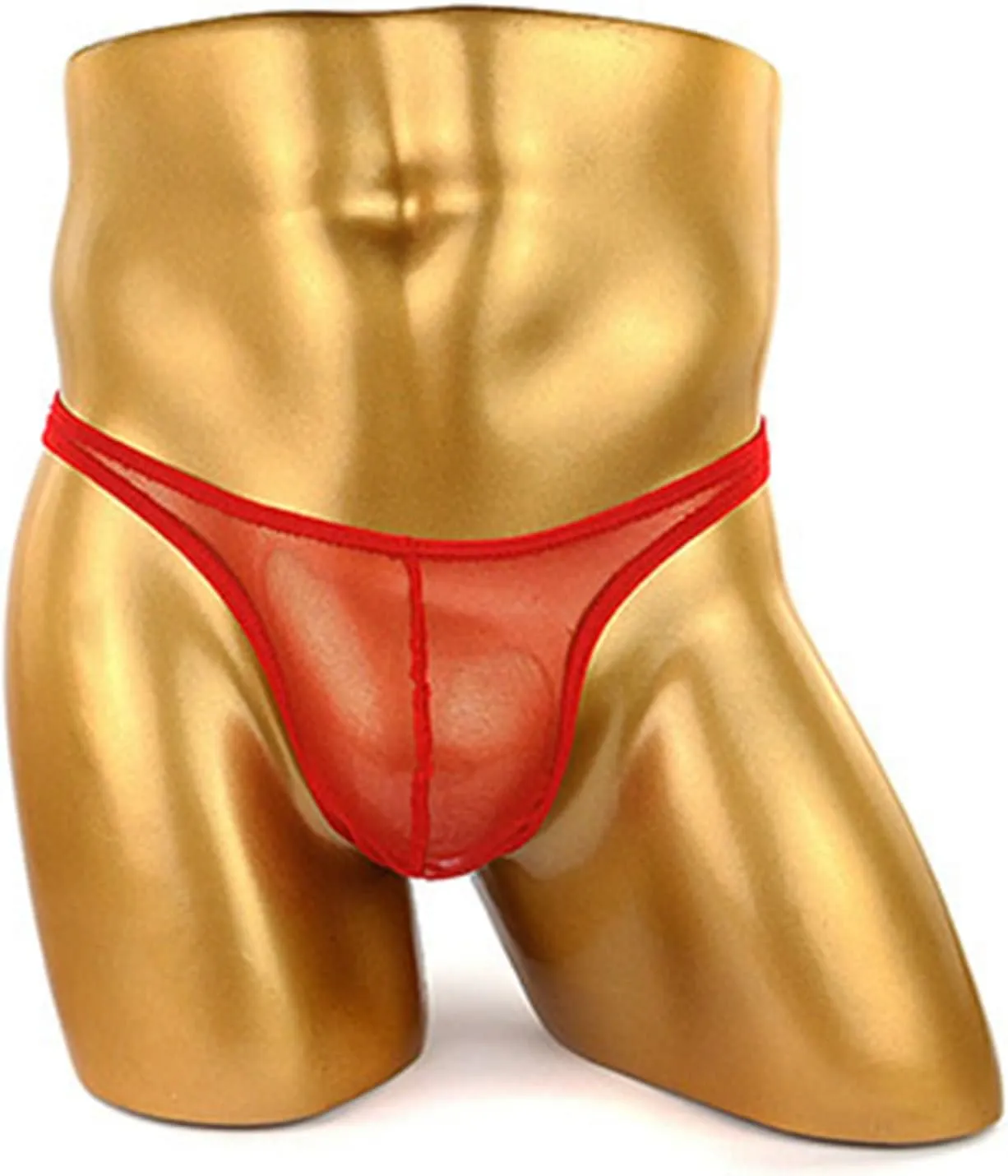 JEsilunmaMY Mens Mesh Sheer Bikini Briefs Low Rise Ultra-Thin Seamless Erotic Thong See Through Breathable Underwear Panties