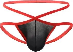 JEsilunmaMY Men's Sexy Thong Criss Cross Waist U Convex Pouch G-String Briefs Ultra-Thin Breathable Sexy Panties Underwear