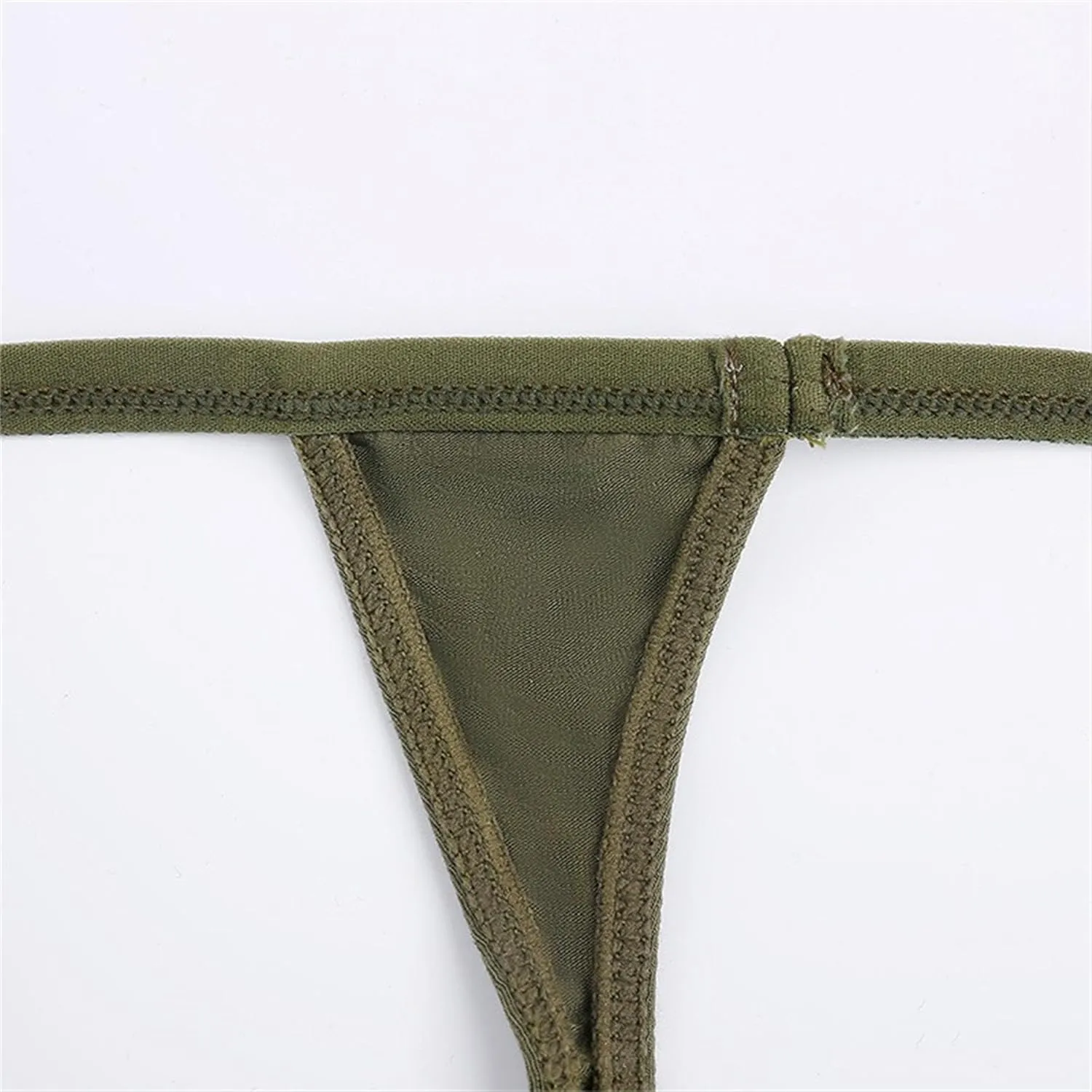 JEsilunmaMY Men's Solid Color T-Back Thong Low Rise Bulge Pouch G-String Briefs Backless Breathable Bikini Briefs Underwear