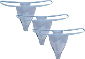 JEsilunmaMY Men's Solid Color T-Back Thong Low Rise Bulge Pouch G-String Briefs Backless Breathable Bikini Briefs Underwear