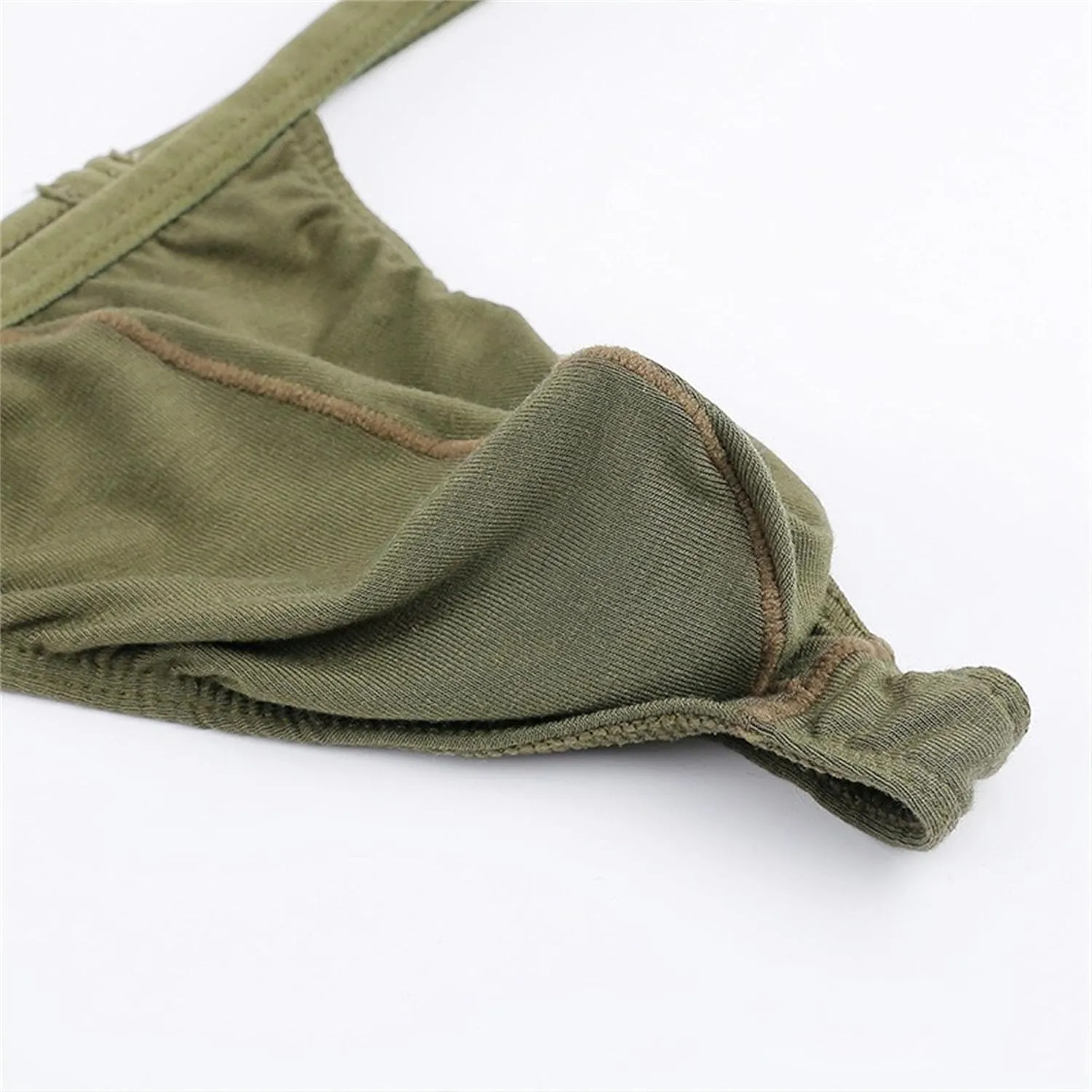 JEsilunmaMY Men's Solid Color T-Back Thong Low Rise Bulge Pouch G-String Briefs Backless Breathable Bikini Briefs Underwear