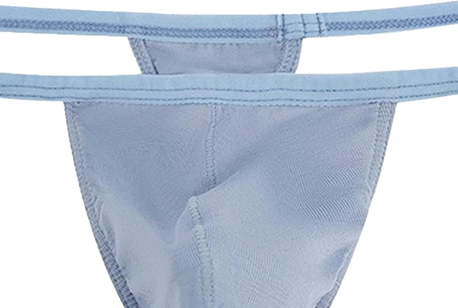 JEsilunmaMY Men's Solid Color T-Back Thong Low Rise Bulge Pouch G-String Briefs Backless Breathable Bikini Briefs Underwear