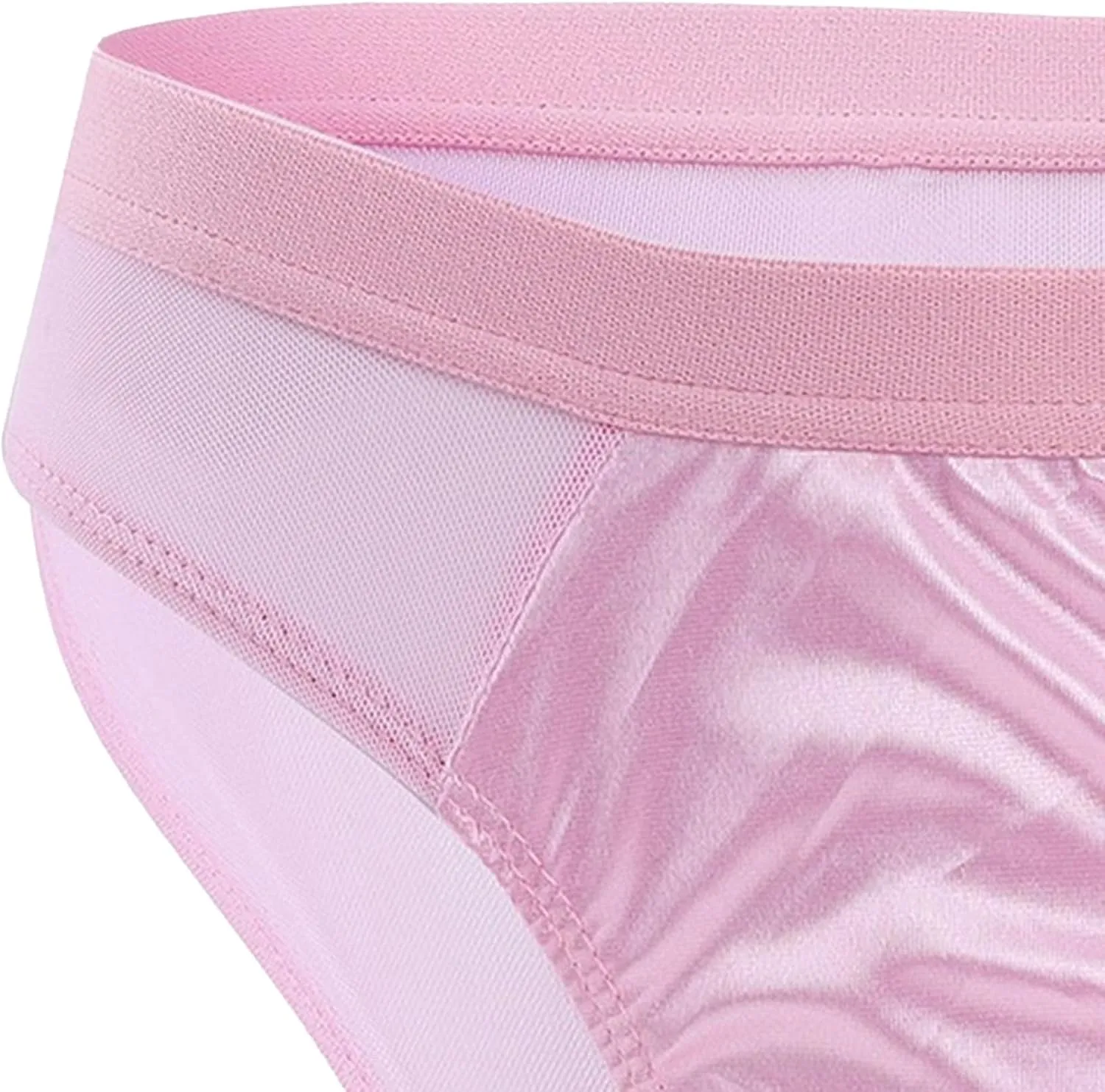 JEsilunmaMY See Through Bikini Briefs for Men Low Waist Mesh Sheer Sexy Panties Breathable Sissy Underwear Lingerie