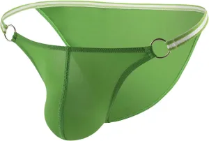 JEsilunmaMY Sexy Hollow Bikini Briefs for Men Ice Silk Low Rise Bulge Pouch Underwear Solid Color Breathable G-String Thongs