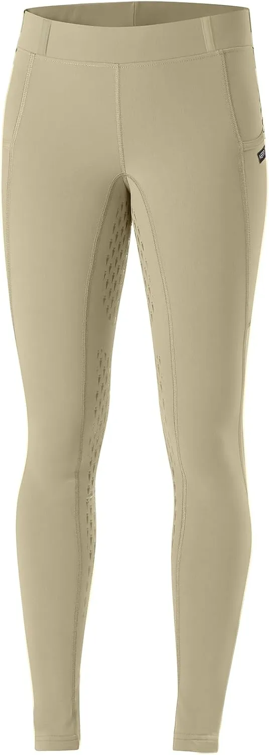 Kerrits Women's Ice Fil Full Seat Horse Riding Tights  Breathable, Cooling Equestrian Summer Tights, Pockets, Belt Loops