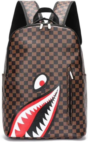 Leisure Shark Backpack Business Large Capacity Men's Campus Outward Travel Bag (C2,Large)