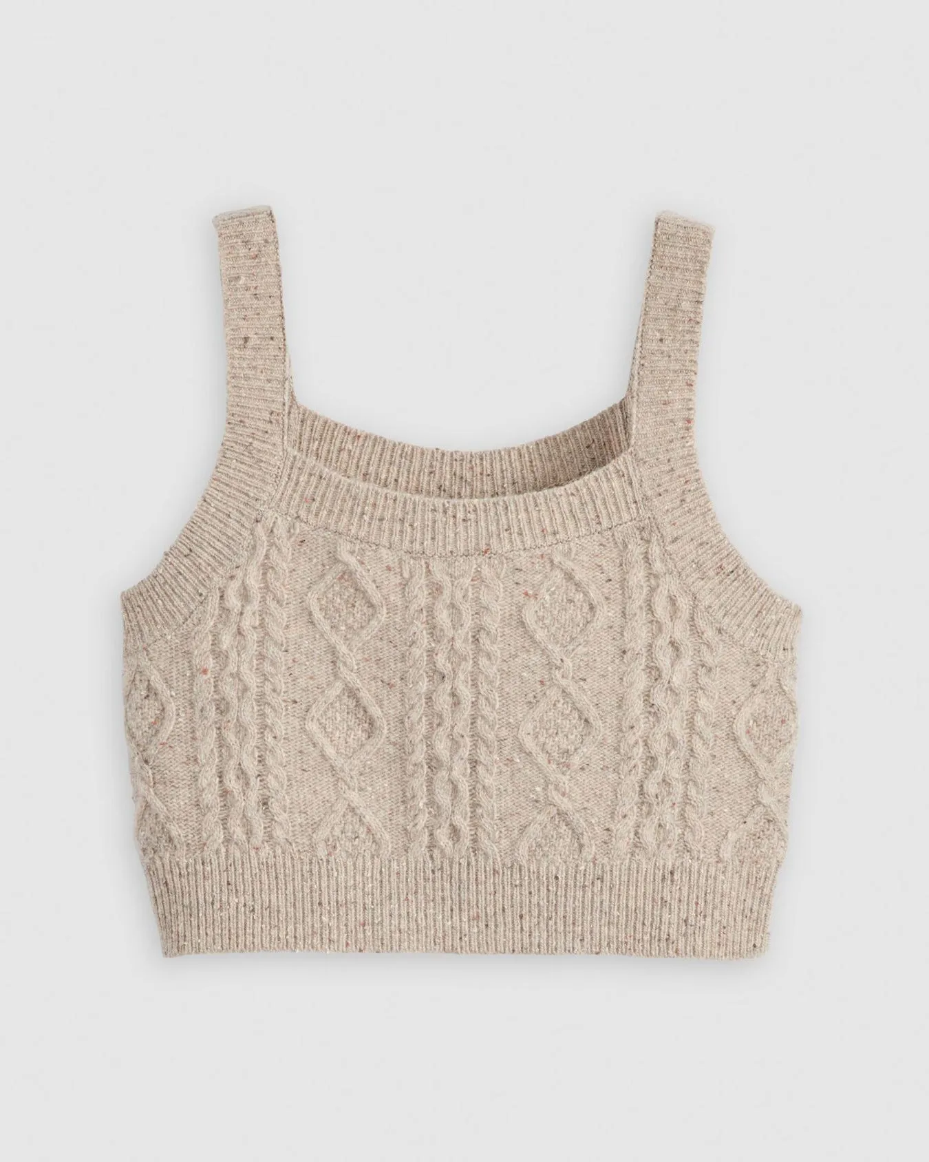 Levi's® Womens Primrose Cable Tank Top - Oatmeal Heather / Marled Vanilla
