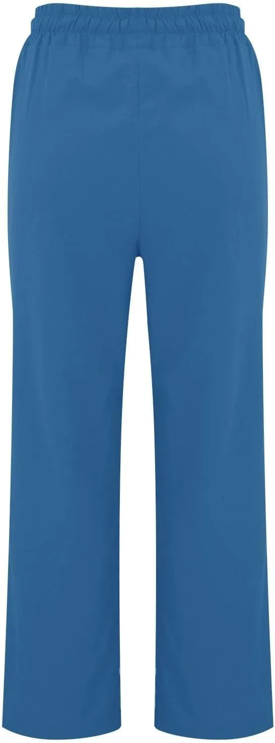 Lightweight Summer Pants Women Plus Size Cotton Linen Pants Casual Drawstring Elastic High Waisted Straight Leg Pants