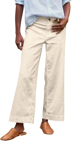 Linen Pants for Women, Peasant Pants Casual Linen Clothes Straight Leg Cotton