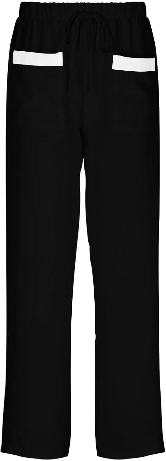 Linen Pants Women 2025 Summer Drawstring Elastic High Waisted Wide Leg Beach Pants Lounge Baggy Vacation Trousers w/Pockets