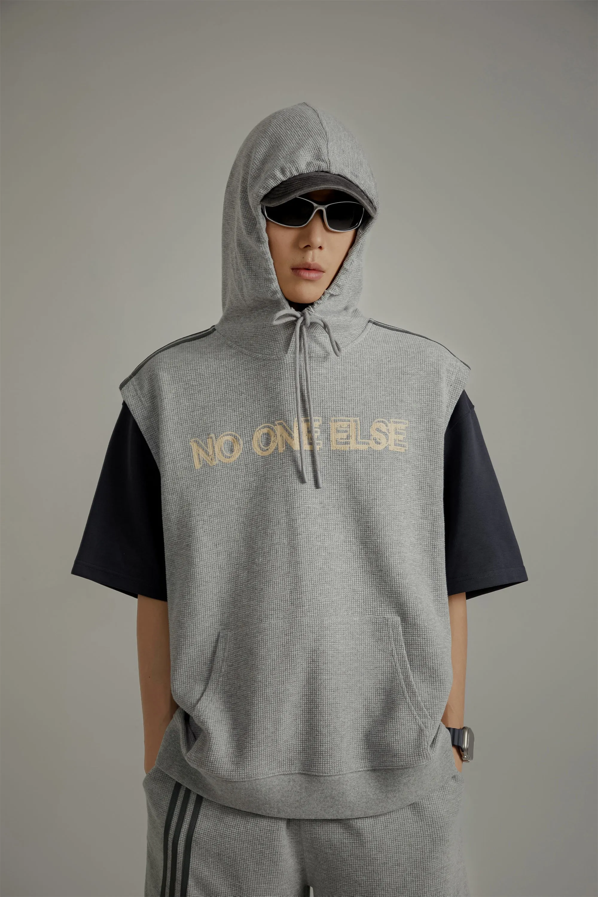 Loose Fit Hoodie Vest