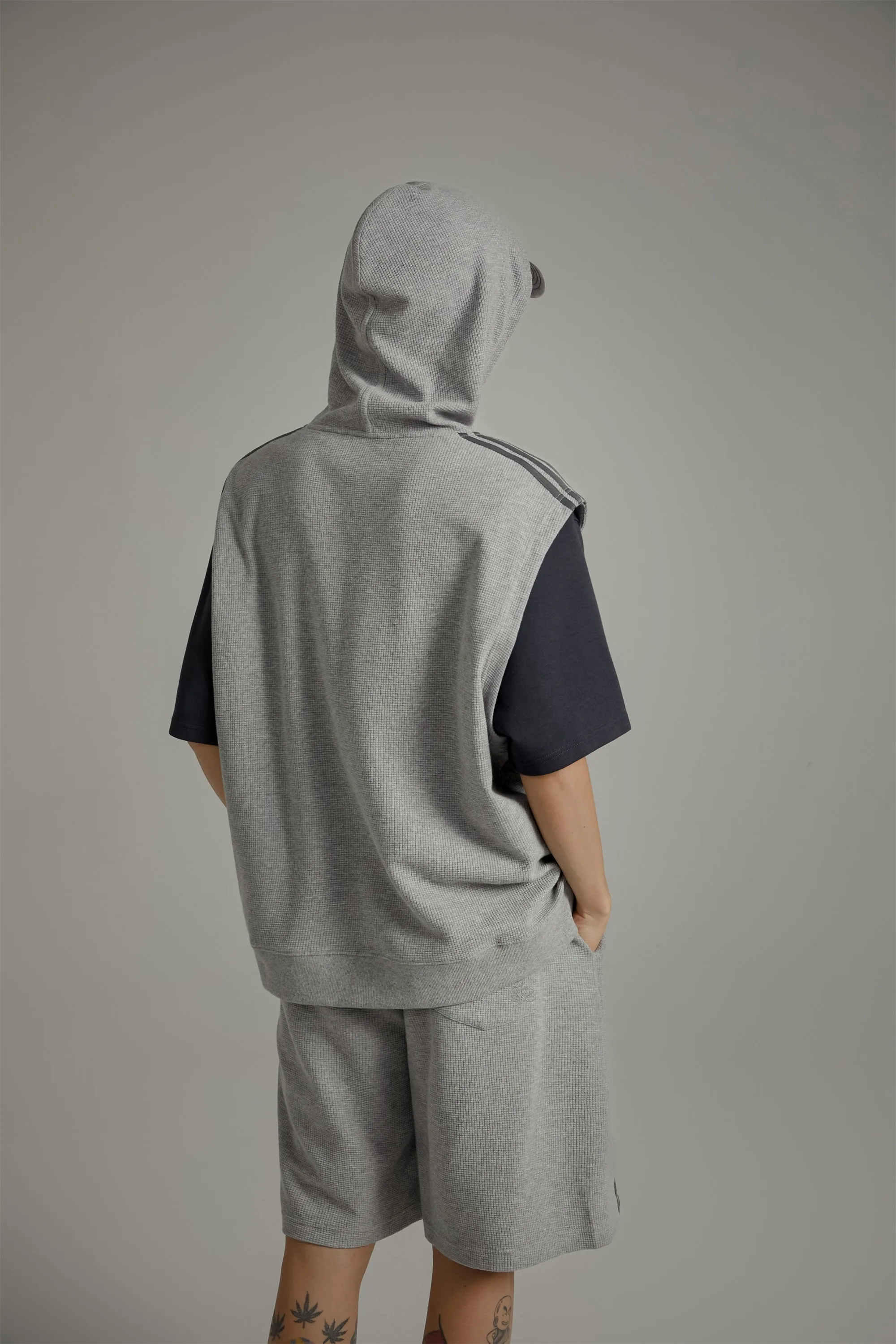 Loose Fit Hoodie Vest