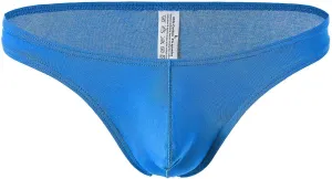 Low Rise Bikini Briefs for Men Sexy Pouch Panties Solid Breathable Underwear See Through Mesh Jockstrap Thong Swimsuit