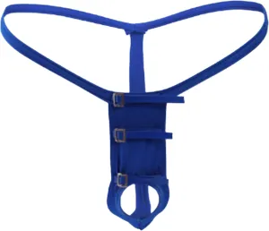 Maiyifu-GJ Men's Hole Open Butt-Flaunting G-String Briefs Crotchless Breathable Pouch Thong Low Rise Sexy Underwear