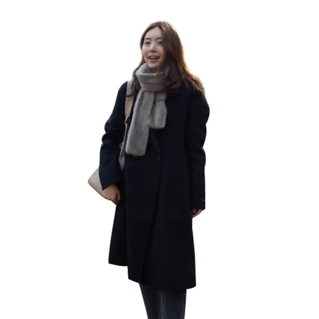 MCCKLE Women Autumn Winter Coats Jackets warm Cotton Padded wool blends solid Oversized High Quality Long Coat Manteau Femme