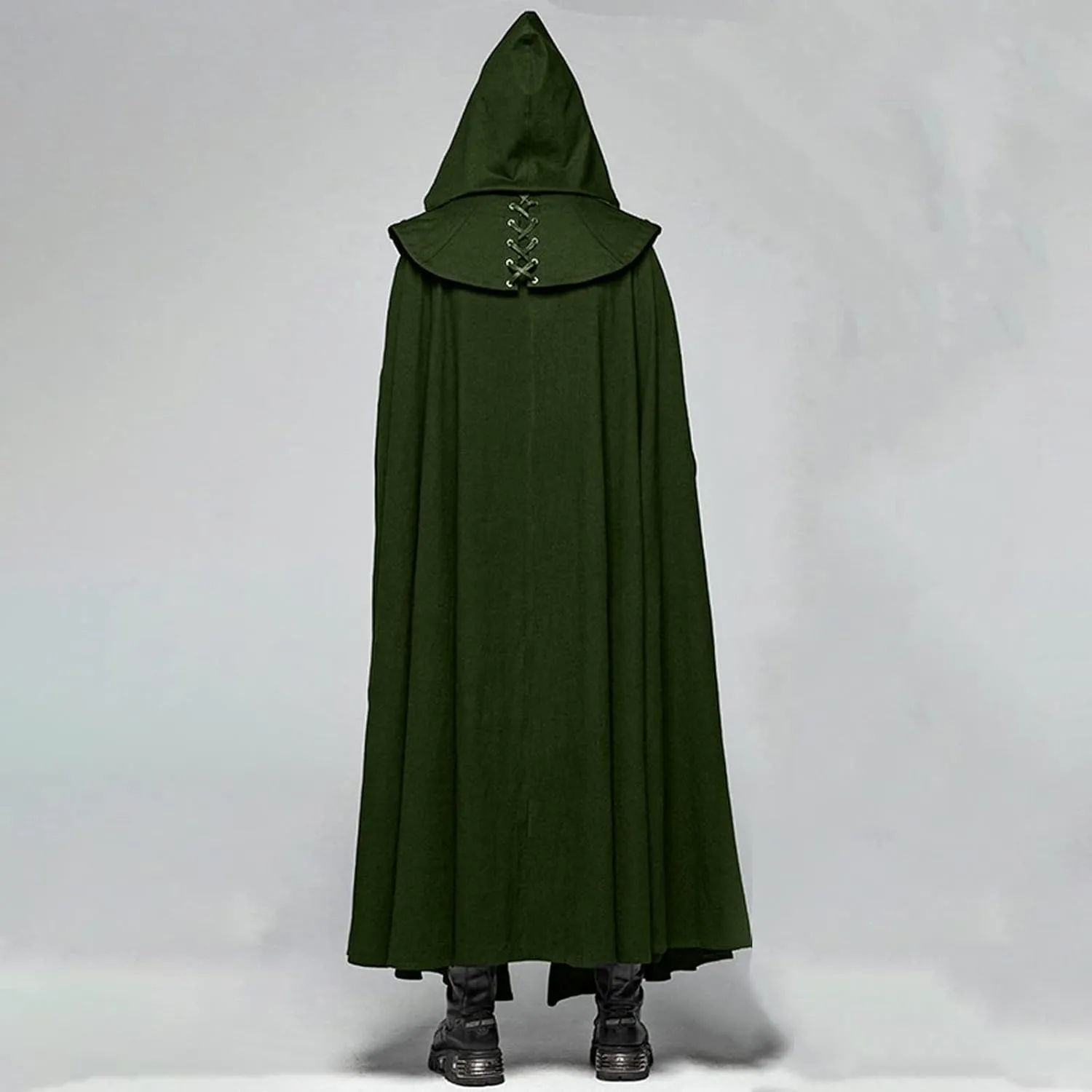 Medieval Cape with Hood for Women Plus Size Maxi Unisex Full Length Hooded Robe Cosplay Halloween Witch Cloak