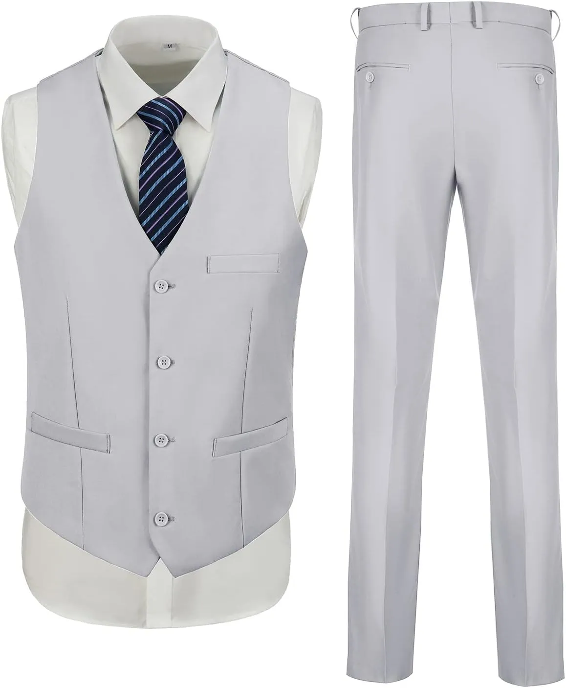 Men Suits 3 Pieces Set Slim Fit Wedding Suit Groomsmen Prom Suit Tuxedo Business Formal Casual Groom Suit Jacket Blazer Pants