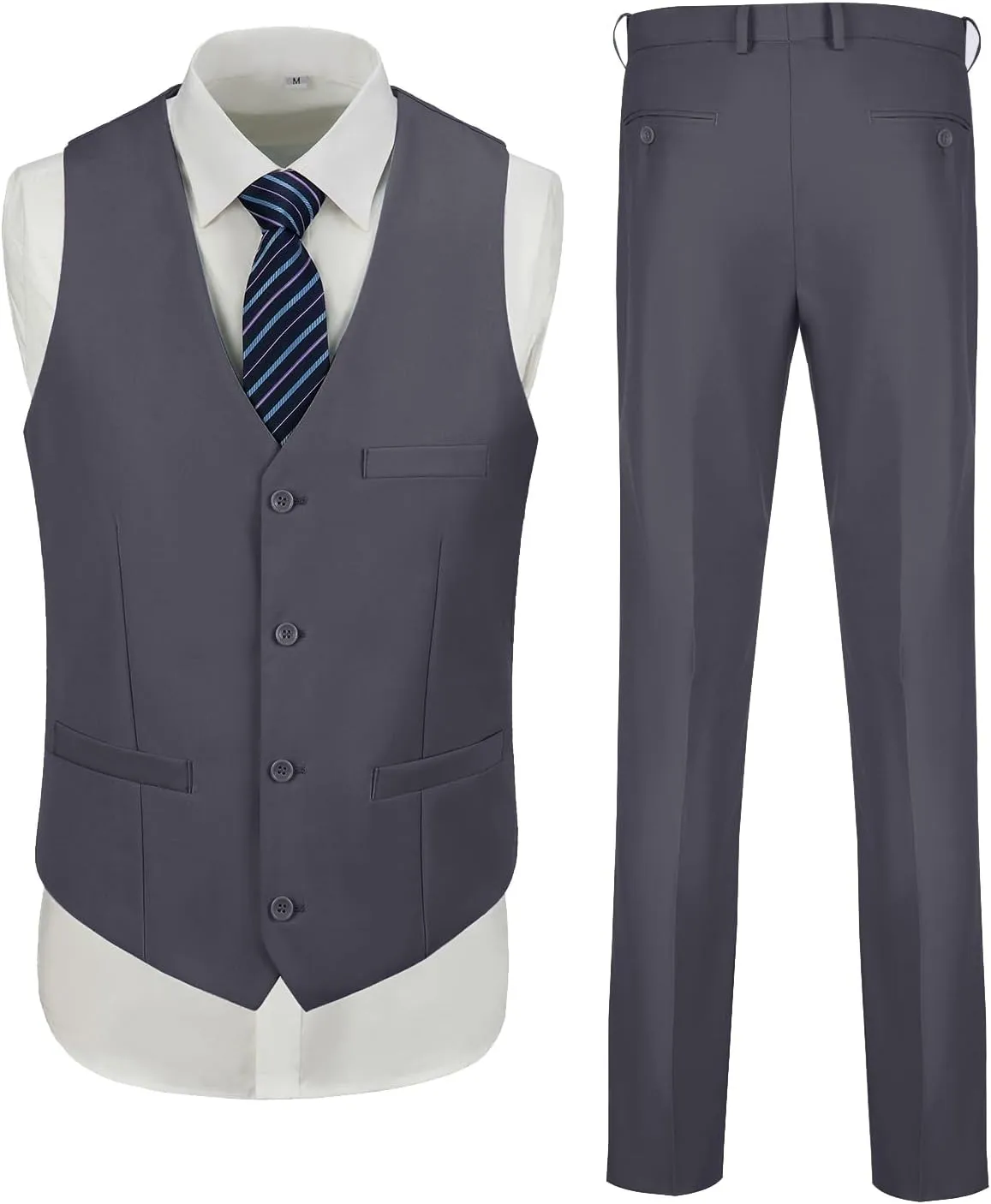 Men Suits 3 Pieces Set Slim Fit Wedding Suit Groomsmen Prom Suit Tuxedo Business Formal Casual Groom Suit Jacket Blazer Pants