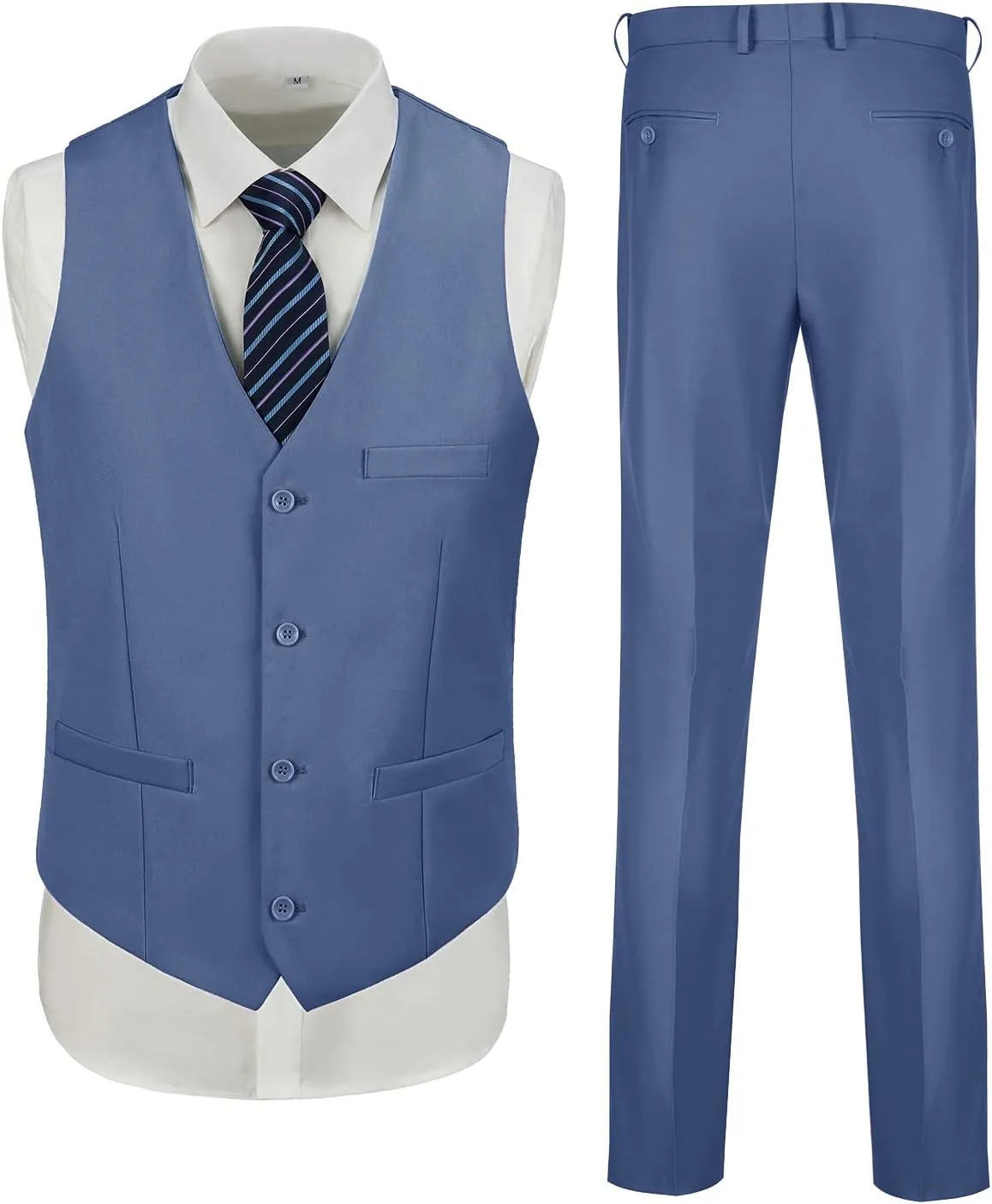 Men Suits 3 Pieces Set Slim Fit Wedding Suit Groomsmen Prom Suit Tuxedo Business Formal Casual Groom Suit Jacket Blazer Pants