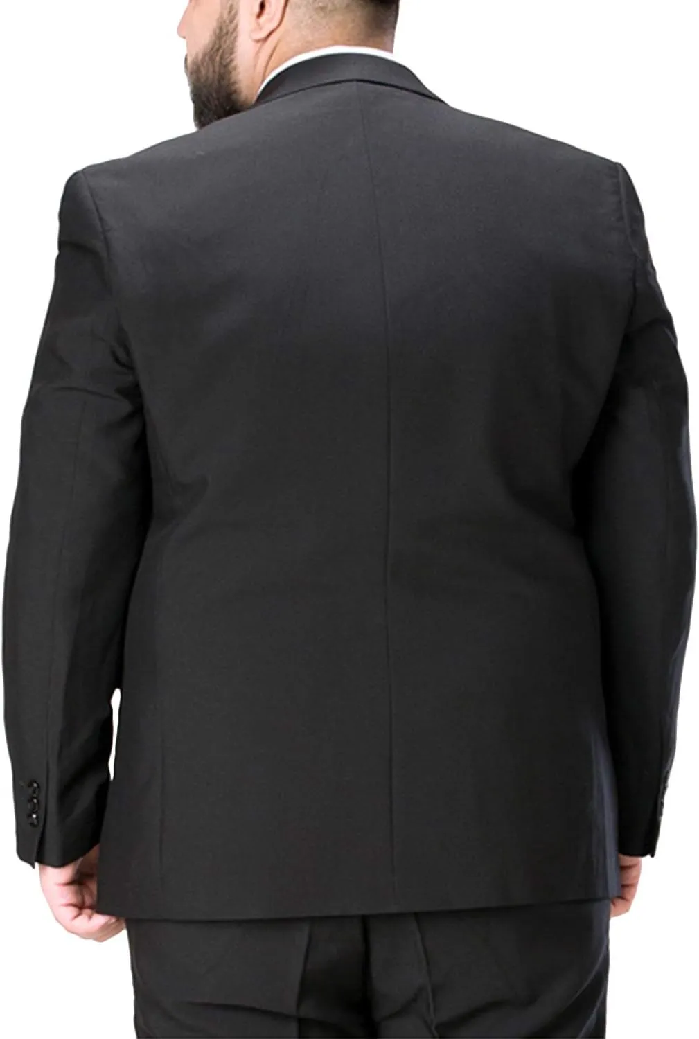Men's 2 Piece Suit Double Breasted Big and Tall Tuxedo Suits Peak Lapel Wedding Tux Blazer Pants