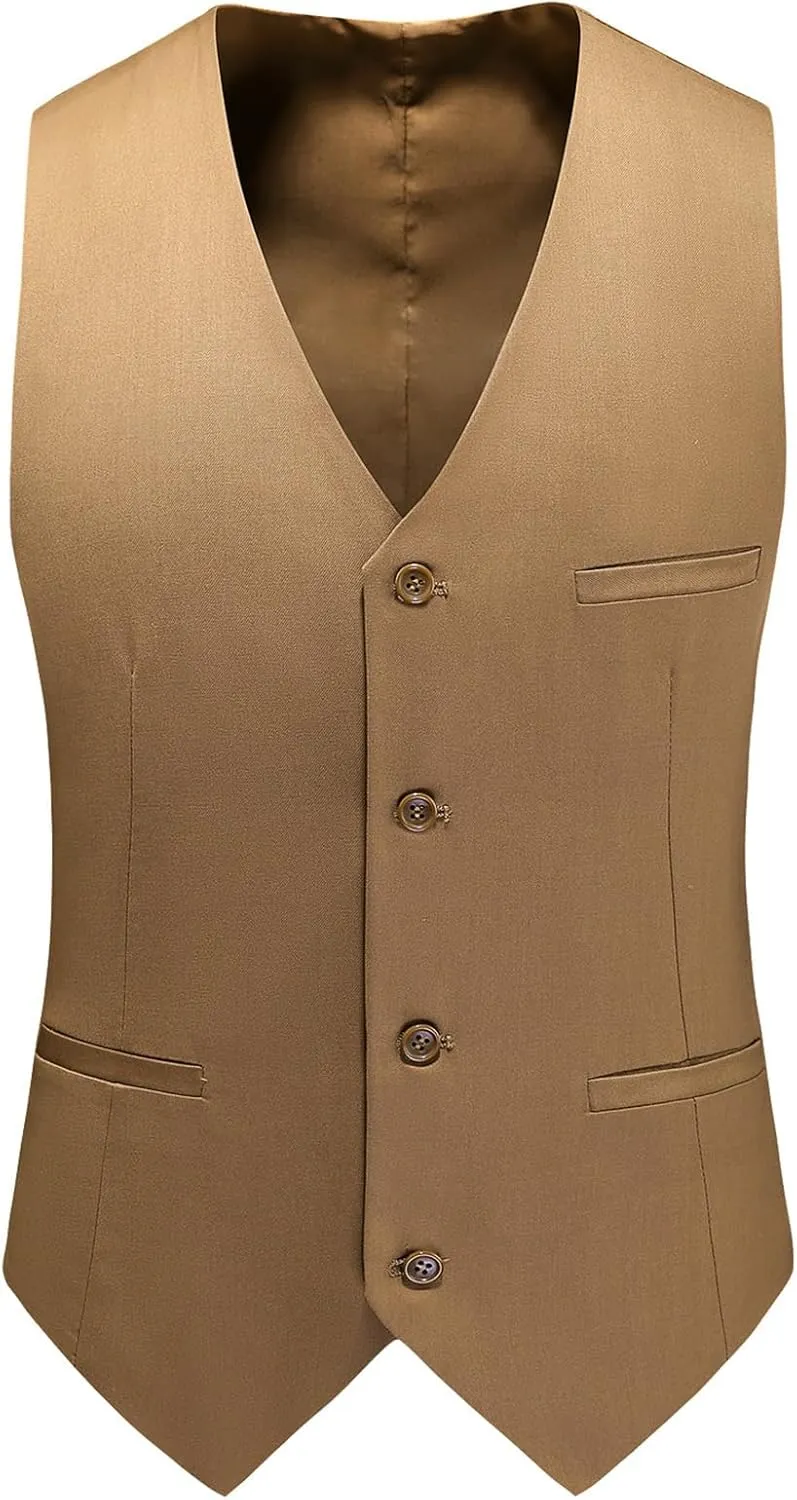 Men's 3 Piece Suit Slim Fit Double Breasted Tuxedo Formal Blazer Pants Vest Suit Set for Wedding Casual Business