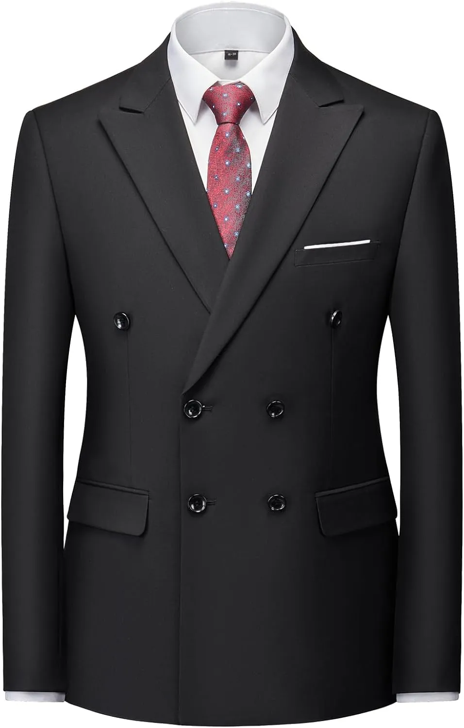 Men's 3 Piece Suit Slim Fit Double Breasted Tuxedo Formal Blazer Pants Vest Suit Set for Wedding Casual Business