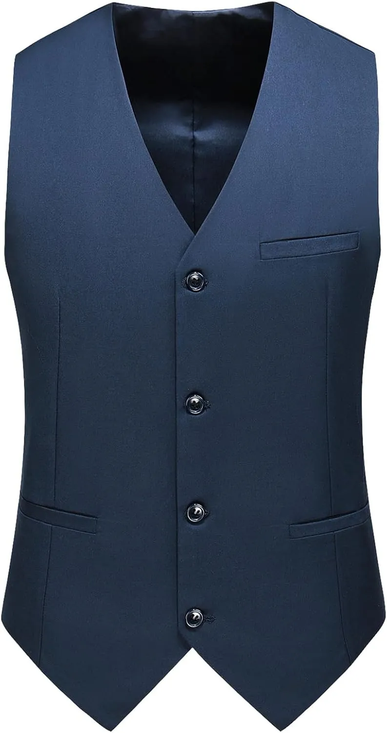 Men's 3 Piece Suit Slim Fit Double Breasted Tuxedo Formal Blazer Pants Vest Suit Set for Wedding Casual Business