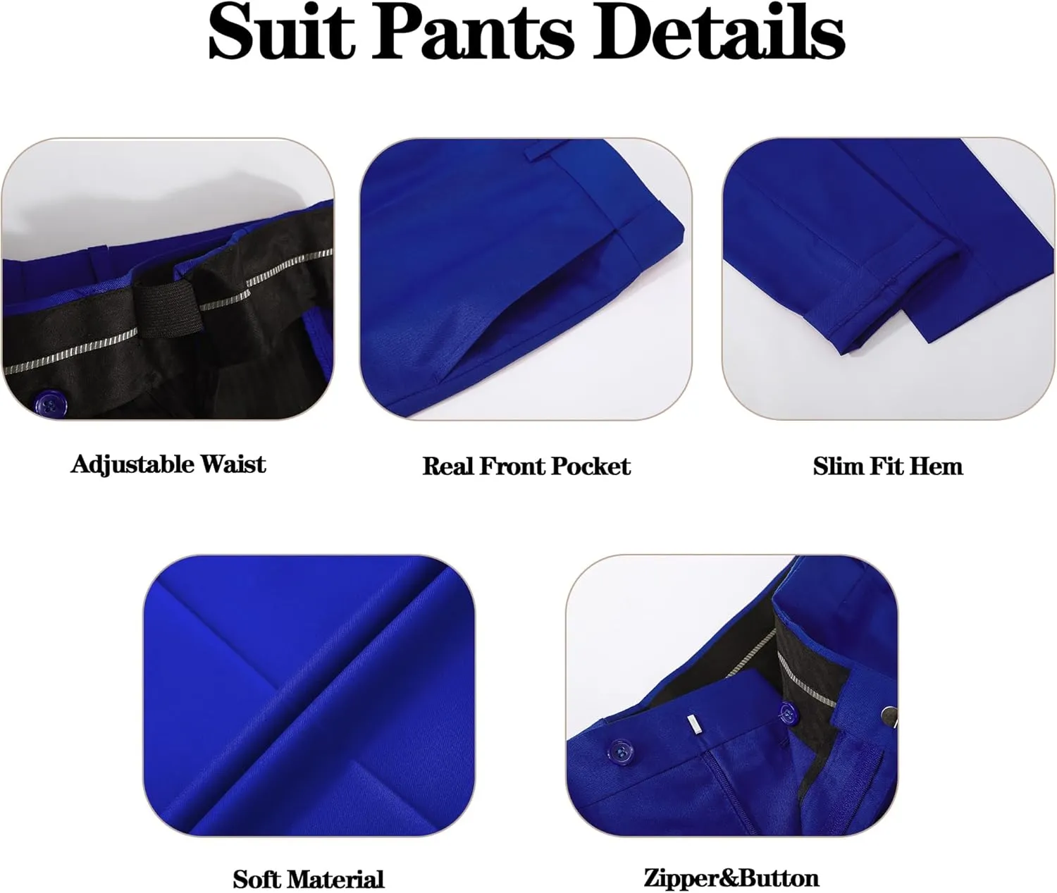 Men's 3 Pieces Slim Fit Suit One Button Notch Lapel Jacket Vest Pants Set Solid Wedding Business Tuxedo Suits