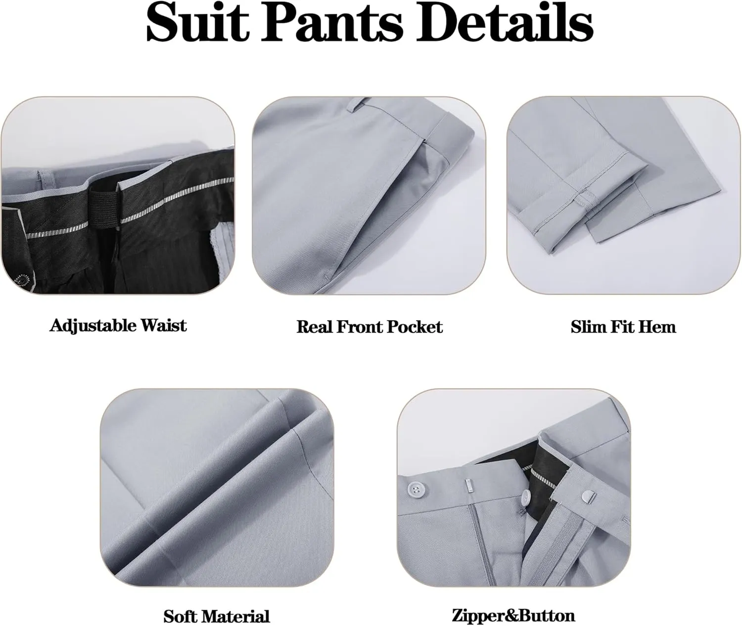 Men's 3 Pieces Slim Fit Suit One Button Notch Lapel Jacket Vest Pants Set Solid Wedding Business Tuxedo Suits