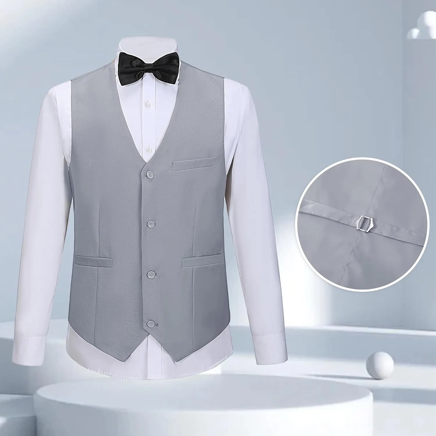 Men's 3 Pieces Slim Fit Suit One Button Notch Lapel Jacket Vest Pants Set Solid Wedding Business Tuxedo Suits
