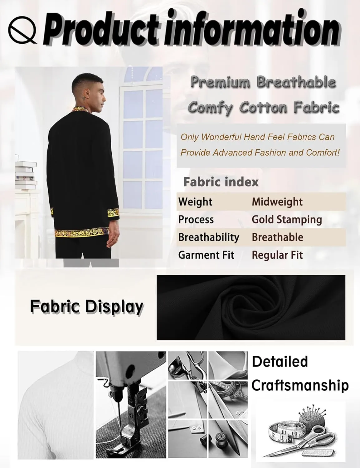 Mens African 2 Piece Set Nigerian Dashiki Metallic Traditional Suit Gold Stamp Printed Shirt and Pants Outfit