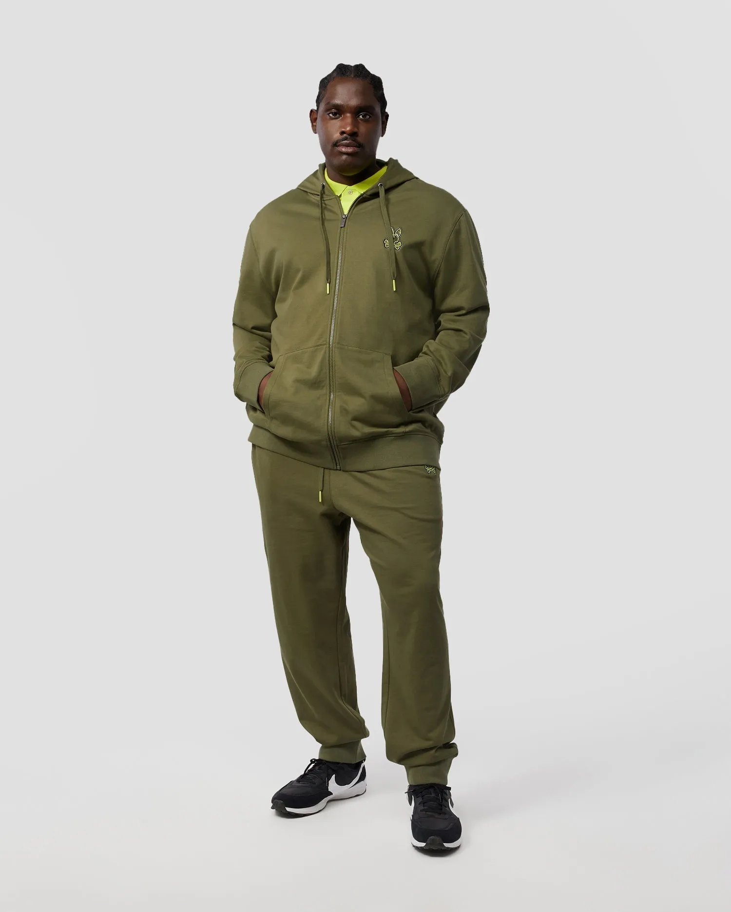 MENS BIG AND TALL WAVERLY BUNNY LOGO ZIP HOODIE - B9H752U1FT