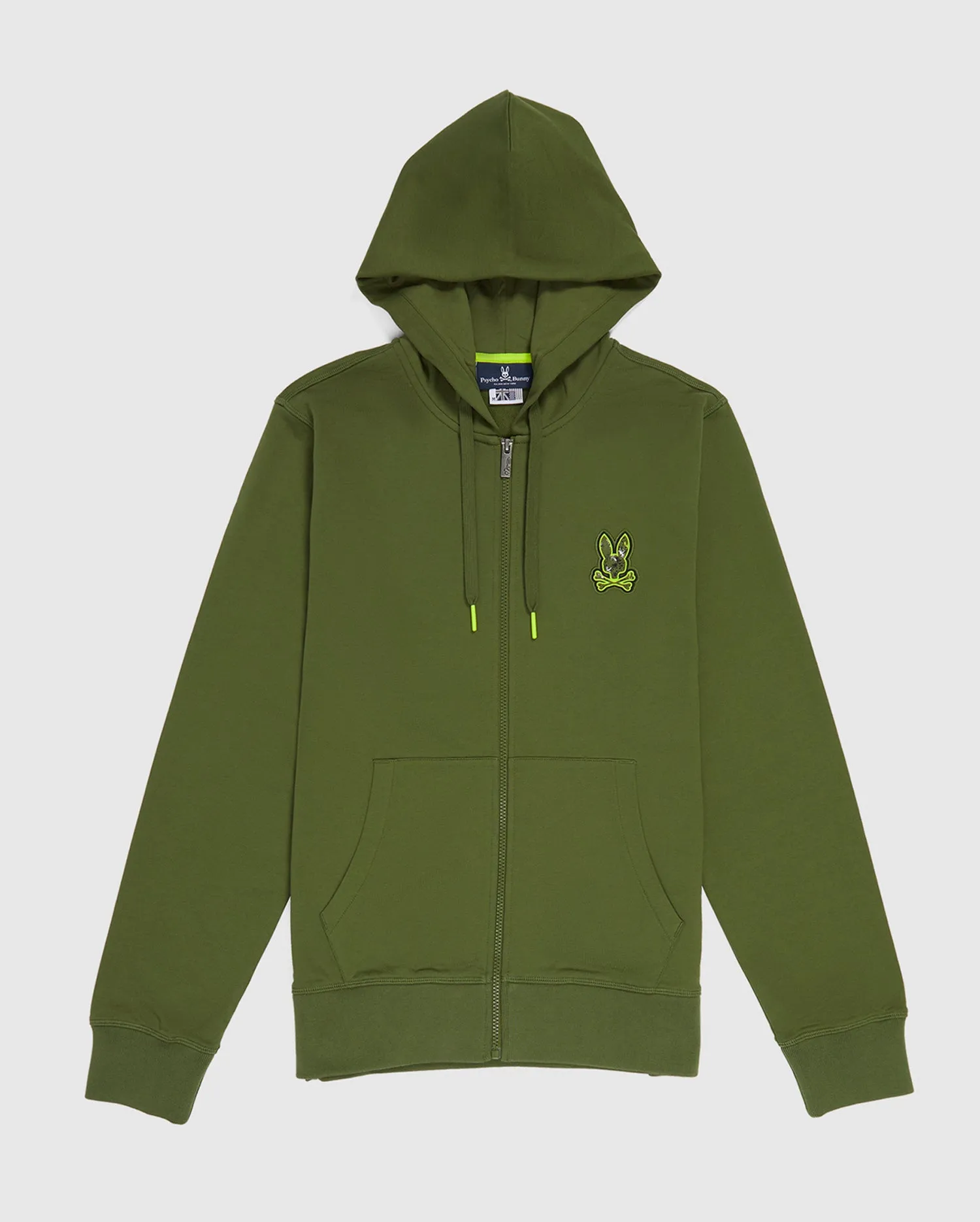 MENS BIG AND TALL WAVERLY BUNNY LOGO ZIP HOODIE - B9H752U1FT