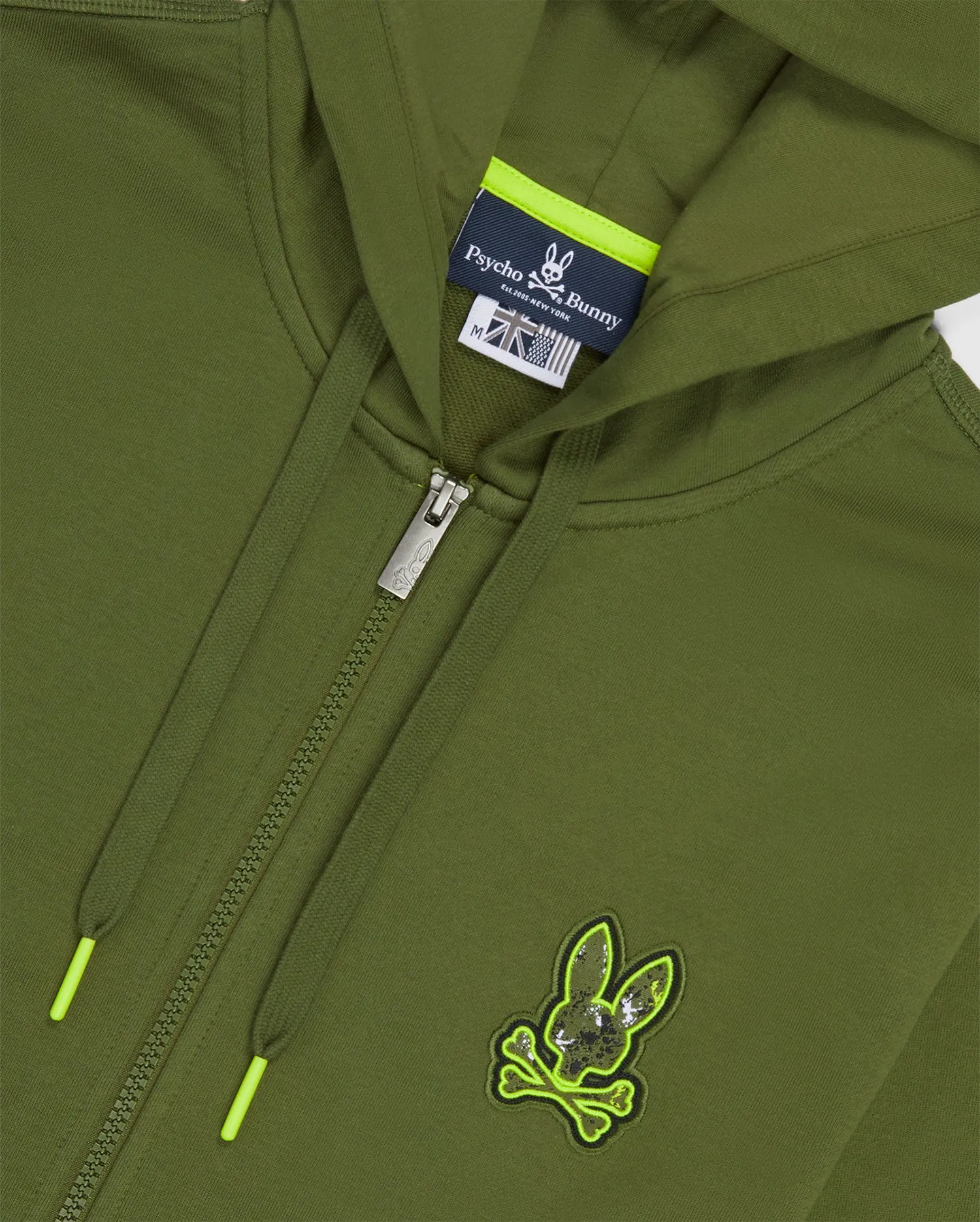 MENS BIG AND TALL WAVERLY BUNNY LOGO ZIP HOODIE - B9H752U1FT