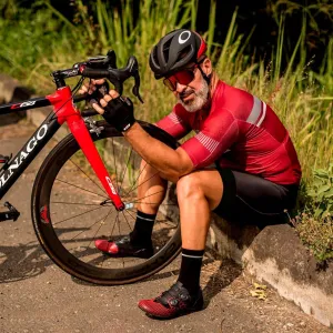 Men's Cycling Jersey Set Short Sleeve Full Zip Moisture Wicking Breathable Quick-Dry,Bike Shirt With 9D Padded Shorts WAITAO (Color : M03, Size : XXXX-Large)