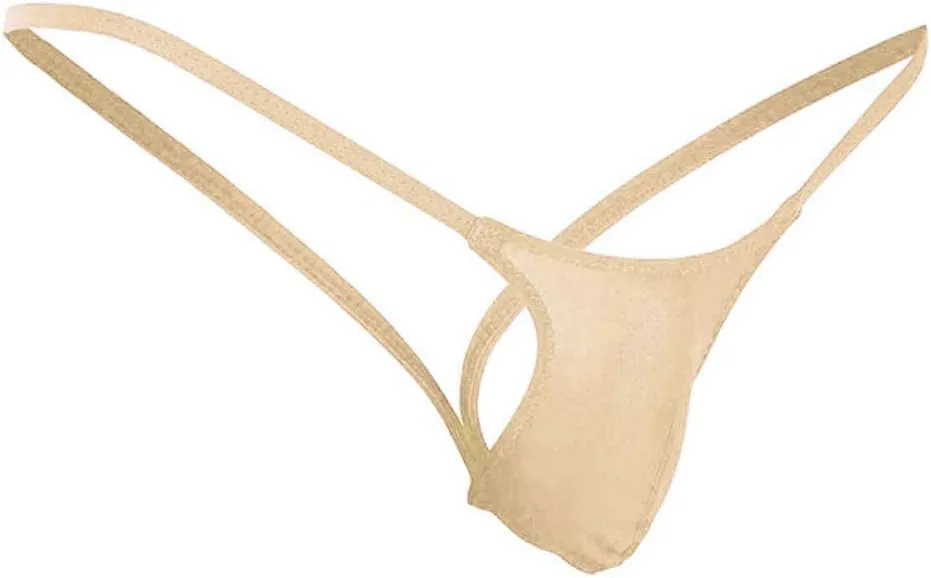 Men's Fishnet G String T Back Thongs Briefs Sexy Open Back Underwear Breathable Sexy Costume for Couples/Party