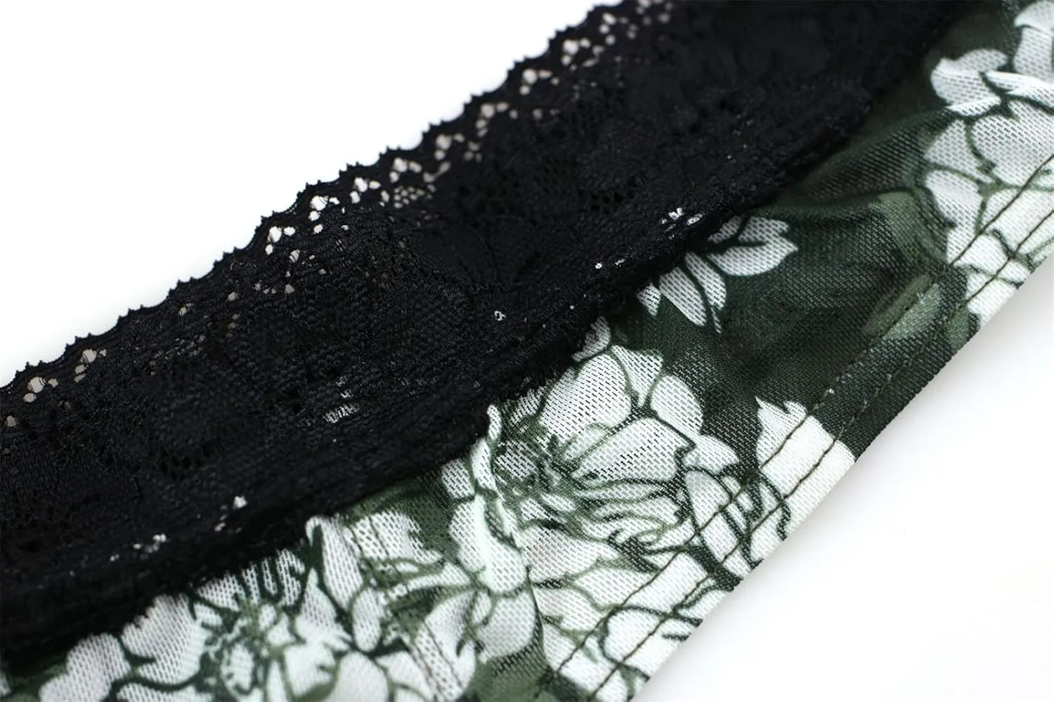 Men'S Lace Frilly Sissy Thong Panties Sheer Mesh Cheeky Bikini Briefs T-Back G-String Breathable Underwear