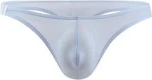 Men's Low Rise T Back Ice Silk Thong Bulge Pouch Breathable Elastic Bikini Underwear Sexy G String U Convex Briefs