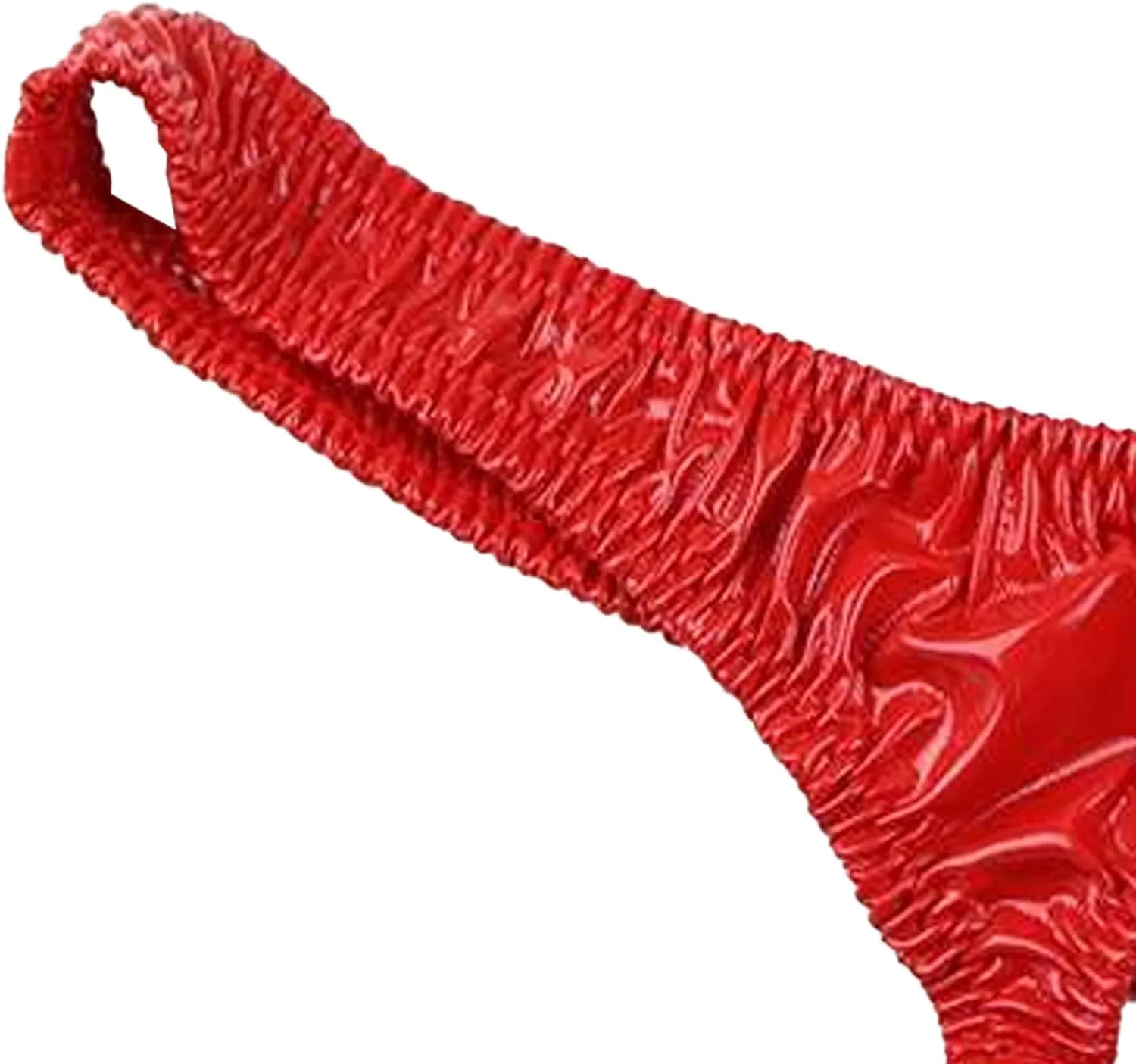 Men's Micro Hollow Leather Underwear Sexy G String Boxer Briefs Breathable Low Rise Sexy Mens Thongs