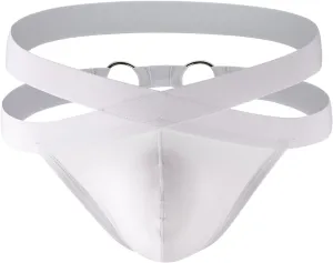 Men's See Through Sexy Thongs Underwear Bulge Pouch Mesh Breathable G-string T-back Butt-Flaunting Underpants