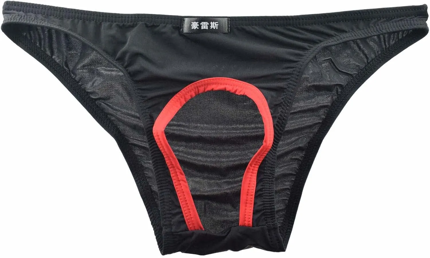 Mens Sexy Open Front Bikini Briefs Low Rise Underwear Hole In Front Breathable Ice Silk Jockstrap Thong Panties