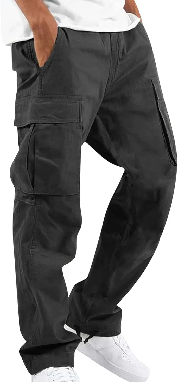 Men's Sports Casual Jogging Trousers Lightweight Hiking Work Pants Outdoor Pant
